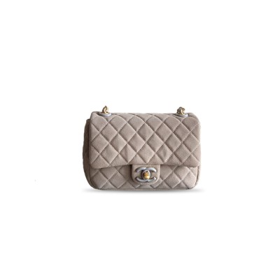 CHANEL 26C SUEDE CF SAMLL BAG AS5989 (20*14*6cm)